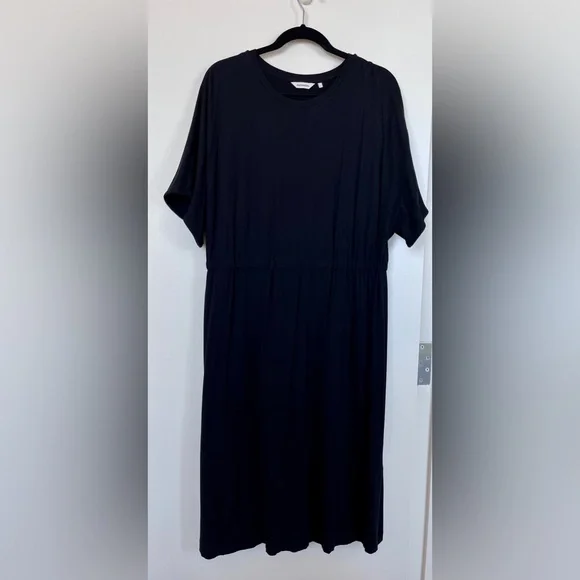 Marimekko Ikkunani Black Short Sleeve Midi Dress with Elastic Waist - Picture 4 of 13